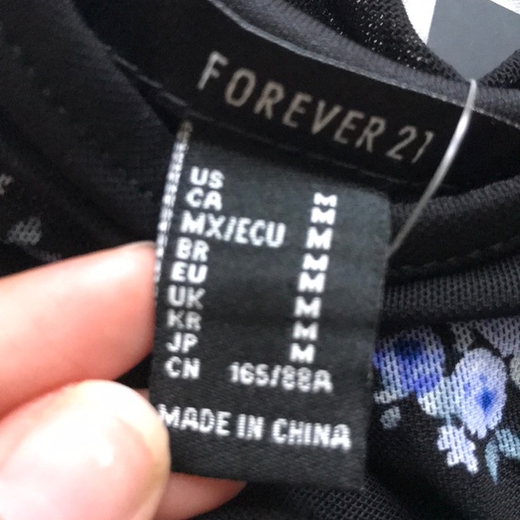 Black Floral Tank top Cami - Picture 5 of 7